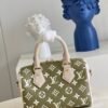 LV Speedy Bandouli¨¨re 20 Monogram Empreinte Khaki Green/Beige/Cream For Women, WoHandbags 8.1in/21cm LV M46118