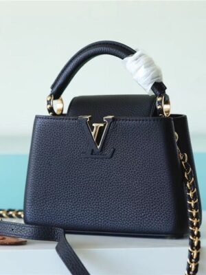 LV Capucines Mini Taurillon Black For Women,  Shoulder And Crossbody Bags 21cm/8.3in LV