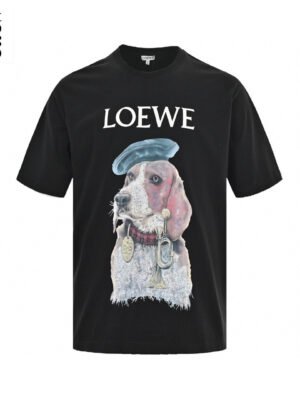 Loewe T-Shirt - Black with Dog Print