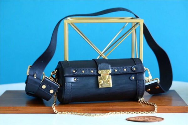 96dcdbba LV Papillon Trunk Epi Black For Women, Women¡¯s Bags, Shoulder And Crossbody Bags 7.5in/19cm LV M58655