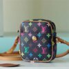 LV Rift Bag Monogram Multicolore Canvas Black For Women, Women¡¯s Handbags, Shoulder And crossbody Bags 5.7in/13.5cm LV