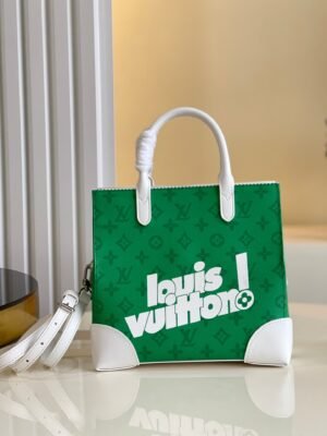 LV Litter Bag Vintage Monogram Canvas Green By Virgil Abloh For Men, Men¡¯s Bags, Shoulder And Crossbody Bags 9.4in/24cm LV M80815
