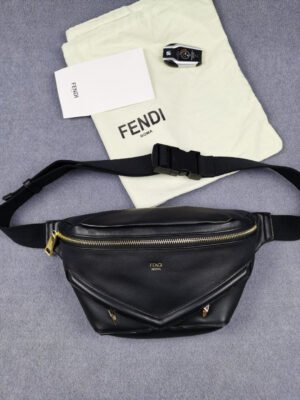 FI Little Monster Belt Bag Black For Men, Men’s Bags 7.9in/20cm FF