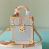 LV The Camera Box Monogram Empreinte By Nicolas Ghesquiere Light Blue/Light Pink For Women,  Shoulder And Crossbody Bags 6.3in/16cm LV