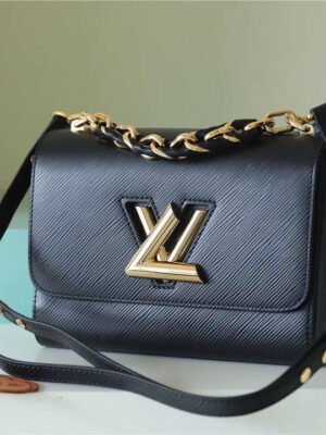 LV Twist MM Epi Black For Women, Women¡¯s Bags, Shoulder And Crossbody Bags 9.1in/23cm LV M59887