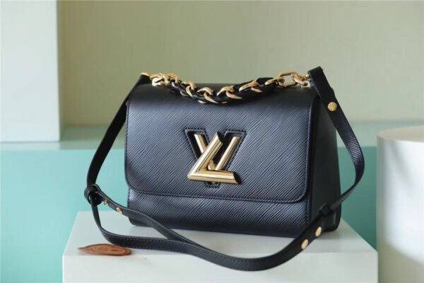 LV Twist MM Epi Black For Women, Women¡¯s Bags, Shoulder And Crossbody Bags 9.1in/23cm LV M59887