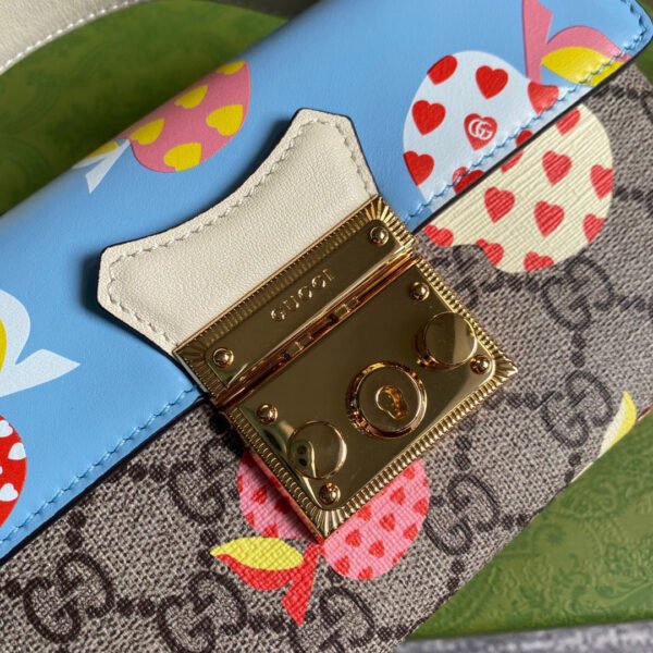 gg Padlock Strawberry Mini Bag Beige For Women, Women’s Bags 7in/18cm gg