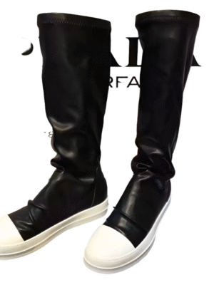 Over-the-Knee Leather Sneakers
