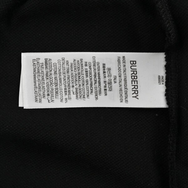 Burberry Monogram Logo Black Polo Shirt