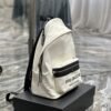 YSSL City Backpack In Canvas Unisex For Women 13.8in/35cm White YSL