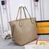 LV Neverfull MM Tote Bag Monogram Empreinte Tourterelle Gray For Women,  Shoulder Bags 12.2in/31cm LV M45686
