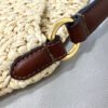FI Small Croissant Hobo Bag Raffia For Women, Handbags, Shoulder Bags 11.4in/29cm FF 8BR790AFGJF1E1B
