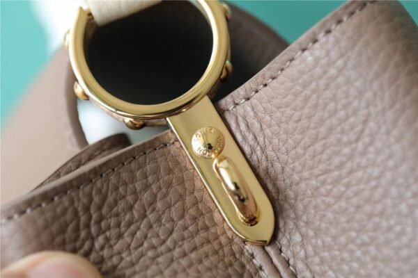 9a8051c9 LV Capucines BB Taurillon Smokey Brown Green/ Creme/ Pink For Women, Women’s Bags, Shoulder And Crossbody Bags 10.6in/27cm LV