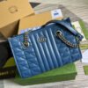 gg Marmont Medium Matelasse Tote Blue For Women, Women’s Bags 13.6in/34cm gg ??675796 UM8BF 4340
