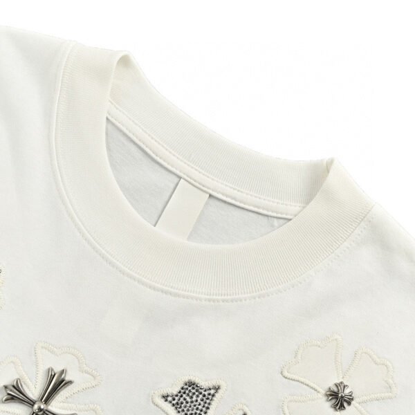 9b6431cc CHROME HEARTS CROSS PATCH COLLAR T-SHIRT WHITE