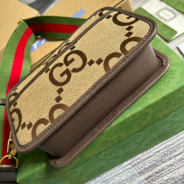 gg Jumbo gg Mini Bag Camel And Ebony Jumbo gg Canvas For Women? 8.9in/22.5cm gg 696075 UKMDG 2570