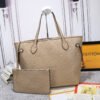 LV Neverfull MM Tote Bag Monogram Empreinte Tourterelle Gray For Women,  Shoulder Bags 12.2in/31cm LV M45686