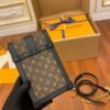 LV Pochette Trunk Verticale Monogram Canvas Black For Women, WoChain Wallet 6.9in/18cm LV M63913