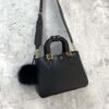 FI Small FF Tote Shoulder Black Bag For Woman 30cm/12in