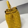 FI Peekaboo Mini Yellow Braided Bag For Woman 18cm/7in
