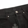 CHROME HEARTS BLACK CROSS PATCH JEANS BLACK
