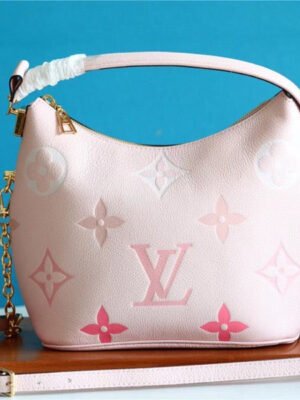 LV Neverfull MM Monogram Canvas Rose Pink For Women,  Shoulder and Crossbody Bags 9.4in/24cm LV