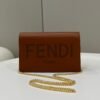 FI Wallet On Chain Mini Brown Bag For Woman 13.5cm/5.5in