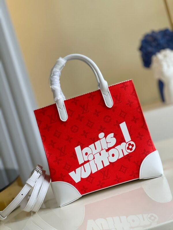 9fad2ed9 LV Litter Bag Vintage Monogram Canvas Red By Virgil Abloh For Men, Men¡¯s Bags, Shoulder And Crossbody Bags 9.4in/24cm LV