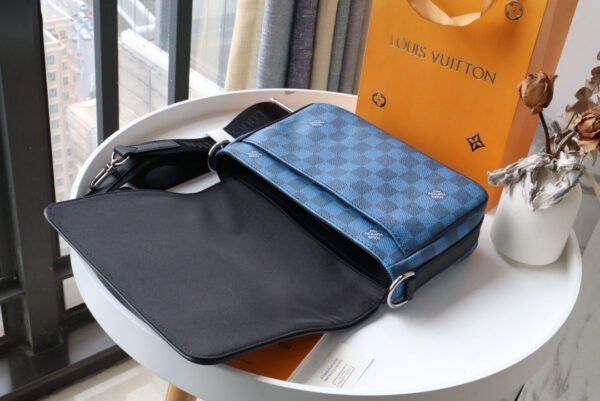 9fe5c7da LV Studio Messenger Damier Graphite Blue For Men, Bags, Shoulder And Crossbody Bags 9.3in/25.3cm LV N50026