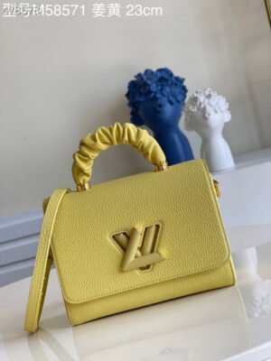 LV Twist MM Ginger Yellow For Women, Women¡¯s Handbags, Shoulder And Crossbody Bags 9.1in/23cm LV