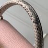 LV Capucines BB Taurillon And Python Taupe Brown/Eau De Rose Pink For Women,  Shoulder And Crossbody Bags 10.4in/27cm LV M57539