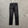 AMIRI CORE APPLIQUE BLACK LEATHER JEANS