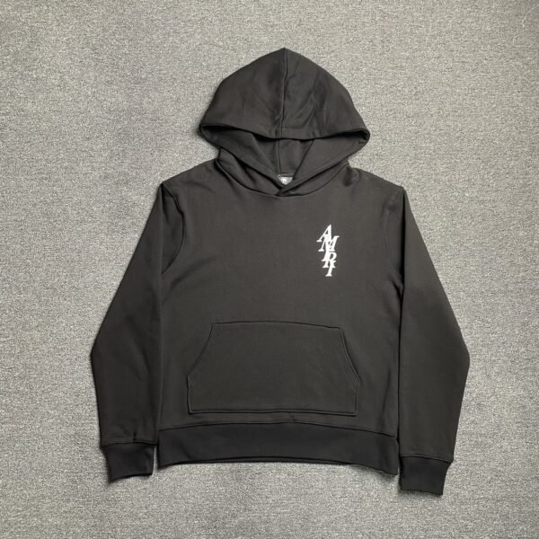 AMIRI LETTER LOGO HOODIE BLACK