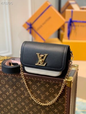 LV Lockme Tender Bag Black For Women, Women¡¯s Handbags, Shoulder And Crossbody Bags 7.5in/19cm LV M58557
