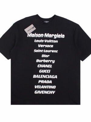 BALENCIAGA DESIGNER NAMES T-SHIRT BLACK