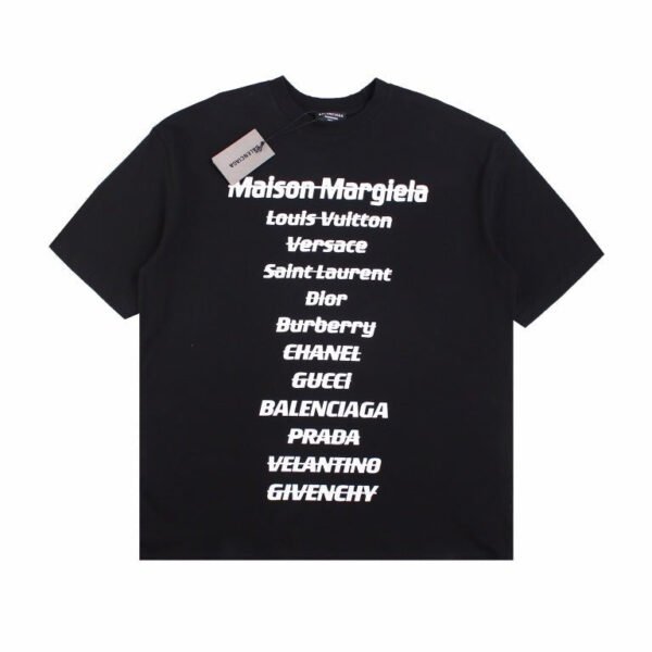 BALENCIAGA DESIGNER NAMES T-SHIRT BLACK