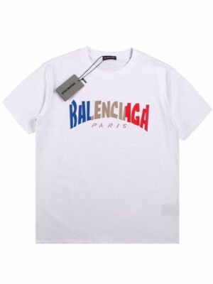 BALENCIAGA GRADIENT LOGO T-SHIRT WHITE