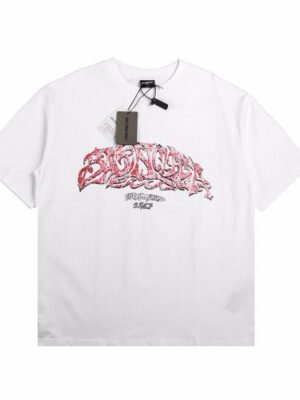 BALENCIAGA GRAFFITI LOGO T-SHIRT WHITE