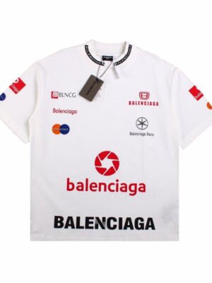 BALENCIAGA SPONSOR LOGO T-SHIRT WHITE