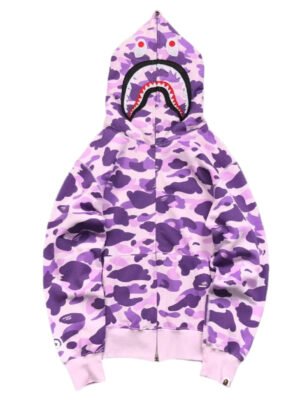 BAPE COLOR CAMO FULL ZIP HOODIE PURPLE