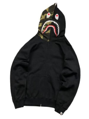 BAPE SHARK FULL ZIP HOODIE BLACK