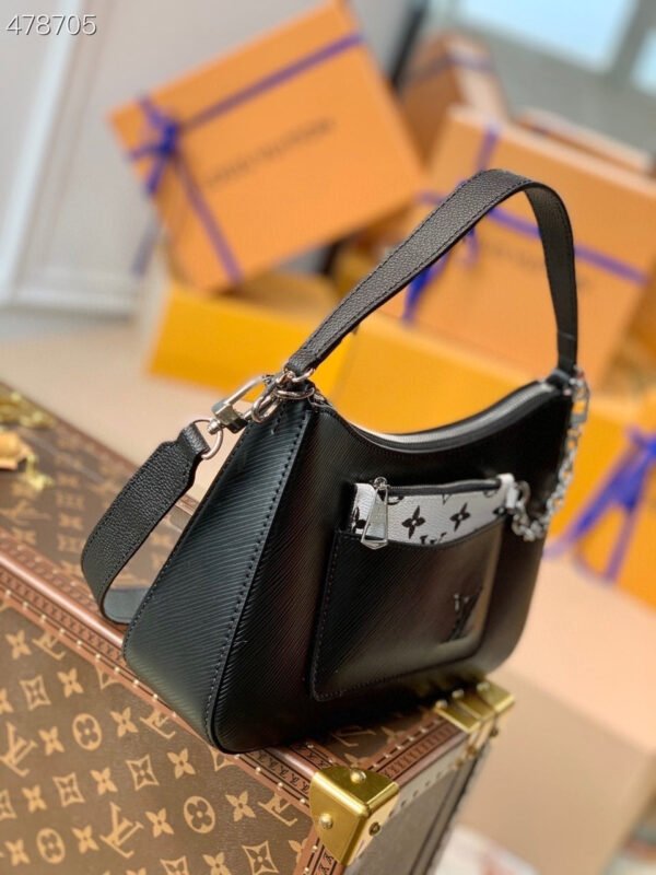 BE2D38FA-BF05-4372-98F8-033293F54F62-80754-1624382585 LV Marelle Tote MM Epi Black For Women, Women¡¯s Handbags, Shoulder And Crossbody Bags 11.8in/30cm LV M59954
