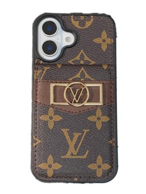 Lou Card Bag Gold Logo iPhone Case