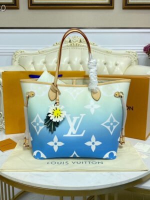 LV Neverfull MM Tote Bag Monogram Giant Canvas Blue For Women,  Shoulder Bags 12.2in/31cm LV M45678