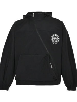 CHROME HEARTS ASYMMETRICAL ZIP HOODIE BLACK