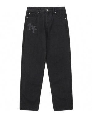 CHROME HEARTS DOUBLE CROSS JEANS BLACK