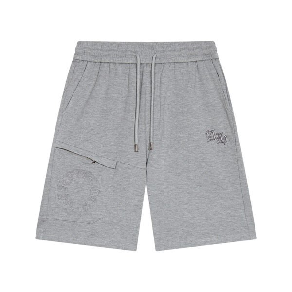 CHROME HEARTS HORSE SHOE LOGO SHORTS GREY