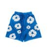 DENIM TEARS COTTON WREATH SHORTS AZURE BLUE