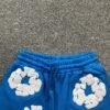 DENIM TEARS COTTON WREATH SHORTS AZURE BLUE