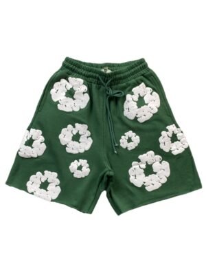 DENIM TEARS COTTON WREATH SHORTS GREEN